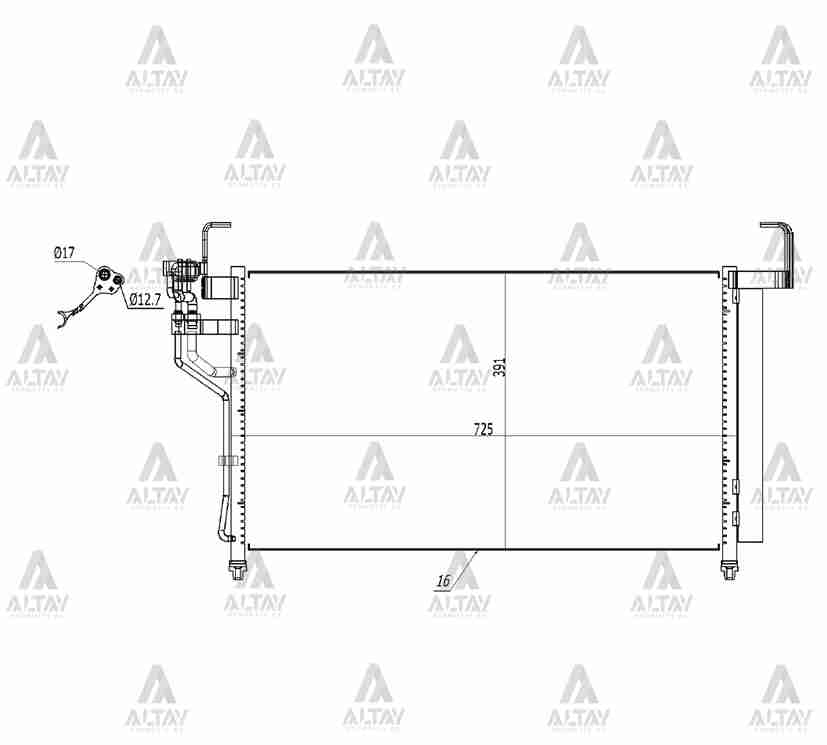 Hyundai H1 Klima Radyatörü 2008-2011 Radyatör H Brazıng OEM 97606-4H000